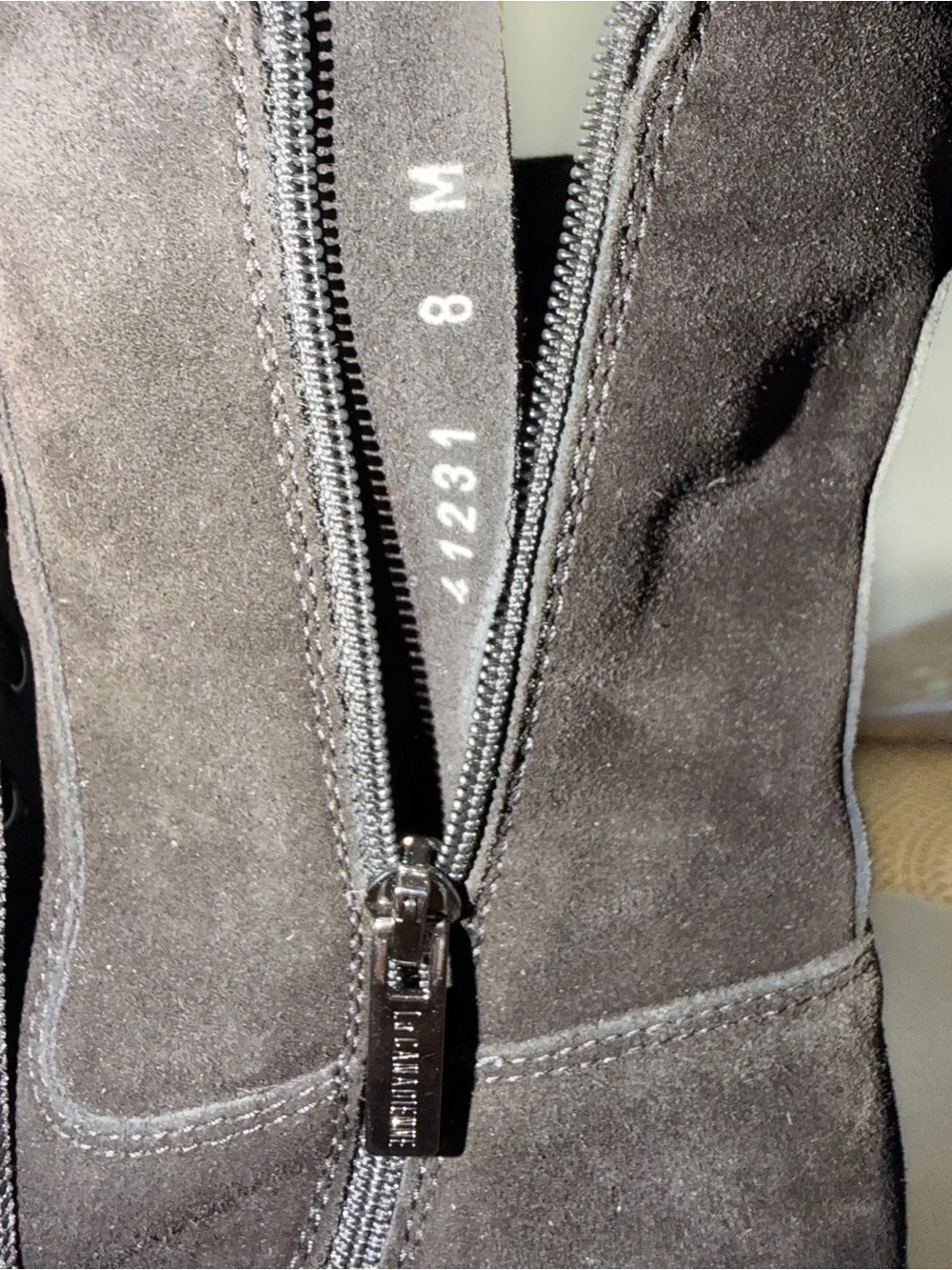 La Canadienne Carolina Waterproof Black Suede Lace-Up Mid Calf Boots Size 8 NWOT - Picture 7 of 9
